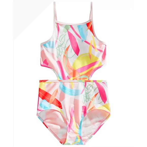 Ideology Other - Ideology Swimsuit Kids Size 14 Multicolor Matisse Cutout One Piece Monokini